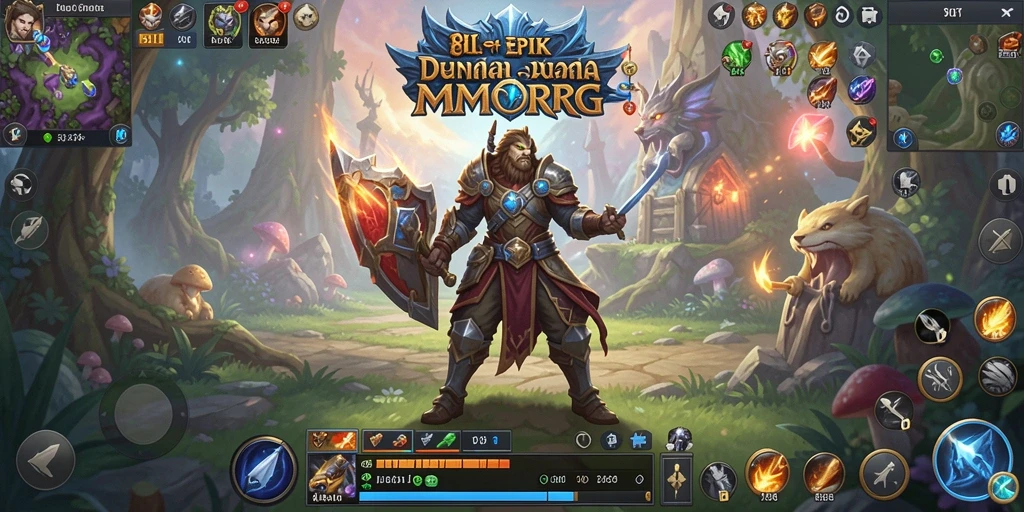 Screenshot gameplay 8II menampilkan aksi epik dalam dunia MMORPG.