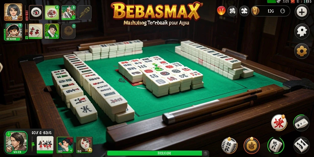 Tampilan gameplay menarik dari BEBASMAX saat bermain Mahjong.