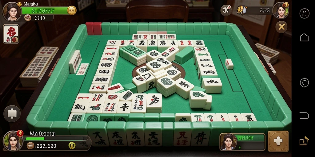 Gameplay menarik dalam GM777 dengan desain ubin Mahjong.