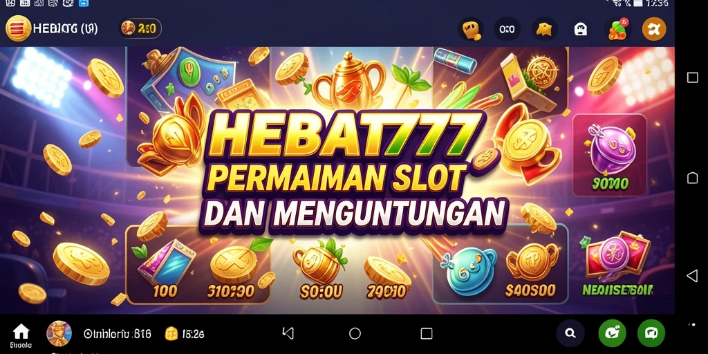 Tampilan menakjubkan dari gameplay HEBAT777 di slot.