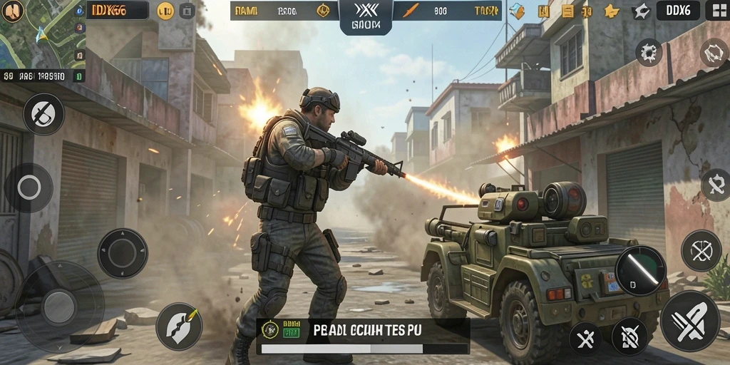 Screenshot gameplay yang menampilkan aksi mendebarkan dalam IDX66.