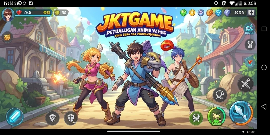 Tampilan gameplay JKTGAME dengan karakter Anime yang menawan.
