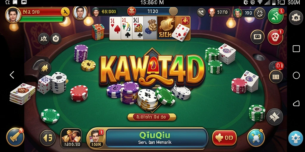 Screenshot utama KAWAT4D menampilkan gameplay seru QiuQiu.
