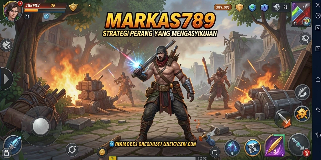 Tampilan gameplay MARKAS789 dengan aksi strategi yang mendebarkan.
