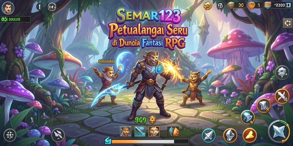 Tangkapan layar gameplay SEMAR123 yang menampilkan aksi pertarungan seru di dunia RPG.